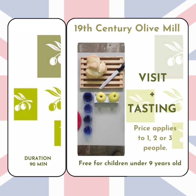 Visit + Tasting (Price applies to 1, 2 or 3 people.)