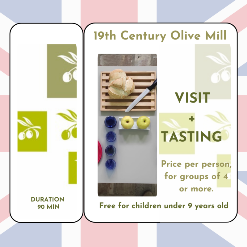 Visit + Tasting (Price per person, for groups of 4 or more.)